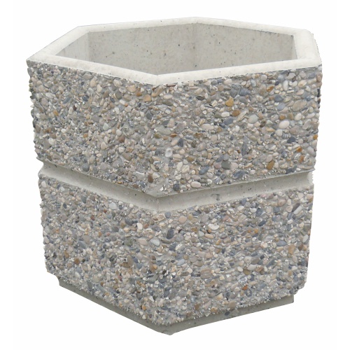 Саксия бетон - шестоъгълник 600 x 600 x 300