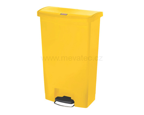 Кош за отпадъци с педал - жълт 68 л