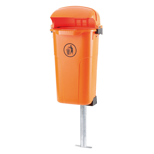 Пластмасово кошче за боклук Urban - 50 л. - оранжево