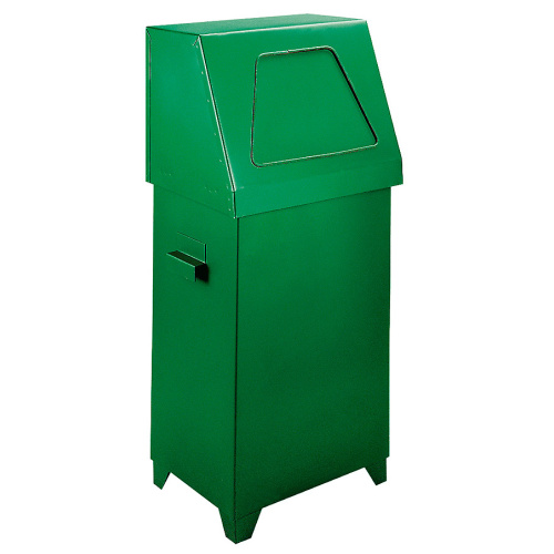 Кош за отпадъци с подвижен капак - зелен