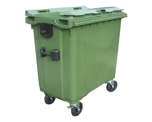 Пластмасов контейнер 660 л - зелен