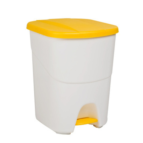 Пластмасов контейнер за отпадъци с жълт капак