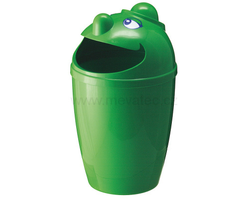 Кош за отпадъци с лице - зелен