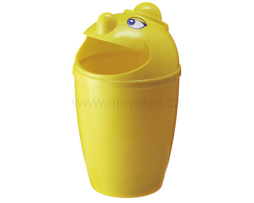 Кош за отпадъци с лице - жълт