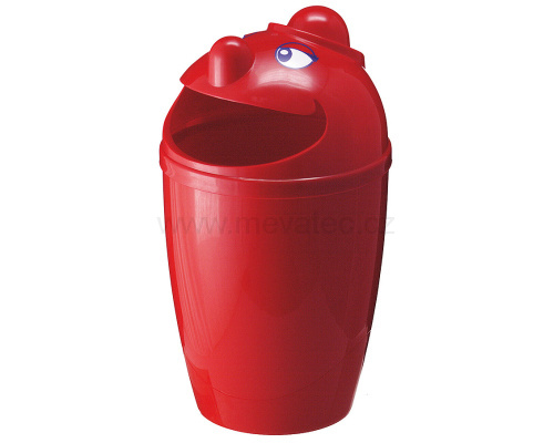 Кош за отпадъци с лице - червено