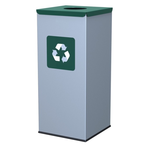 Рециклируем контейнер за отпадъци - зелен капак