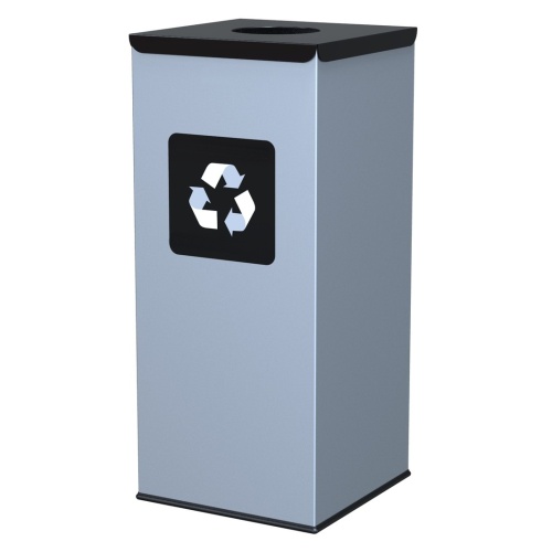 Рециклируем контейнер за отпадъци - черен капак