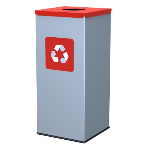 Рециклируем контейнер за отпадъци - червен капак