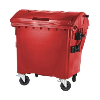 Пластмасов контейнер 1100 л - червен